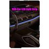 1/2/3/4/5M Auto-Innenraum RGB LED Lichtleiste Umgebungsneon Unsichtbares Licht USB Glasfaser Atmosphärenlampe unterstützt APP-Steuerung