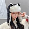 Cat Ear Balaclava Cold Proof Lamb Beanie Cute Ear-flapped Hat  Male