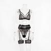 2021 Trendiges Mesh Durchsichtiges Sexy Dessous 5-teiliges Set für Damen