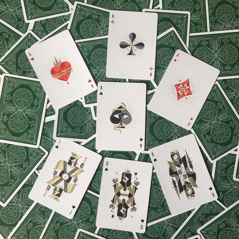 Theory11 National Playing Cards Green/Black Bicycle Deck Card Games Magic Tricks