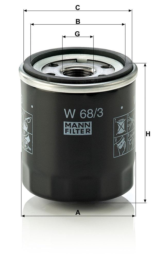 Oil Filter Citroen C1 I 05> 1.0 Vti