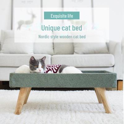 Creative Solid Wood Cat Hammock: Breathable, All-Season Sunbathing and Moisture-Proof Pet Bed