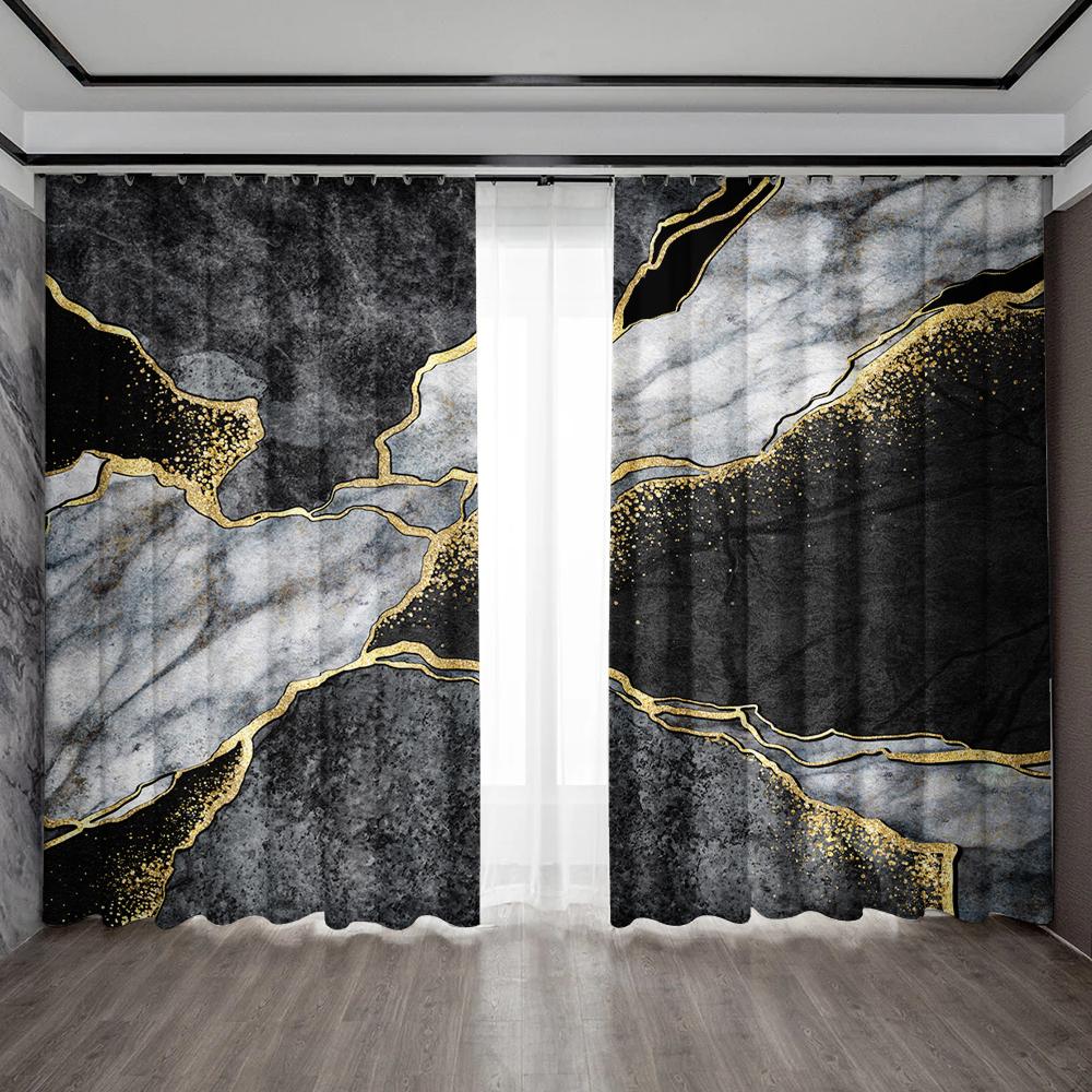 

2 шт. Домашние декоративные шторы, серия Мрамор , шторы с кулиской, Кухня, Кофейня, Гостиная, Балкон, Сад 75x166 cm&Without mount