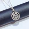 Round Three-layer Zircon Pendant Necklace, Suitable for Luxurious Jewelry for Banquets and Daily Wear