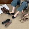 Bow Shallow Mouth Ballet Single Shoes Women's Autumn 2025 New Soft Flat Beanie Shoes Women's Skirt Ladyshoes
