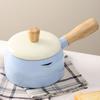 Japanischer Stil Milchkännchen 14cm Antihaftbeschichtet Einzelgriff Kochtöpfe Reines Eisen Flacher Boden Nudel Ergänzungsnahrung Kleiner Topf