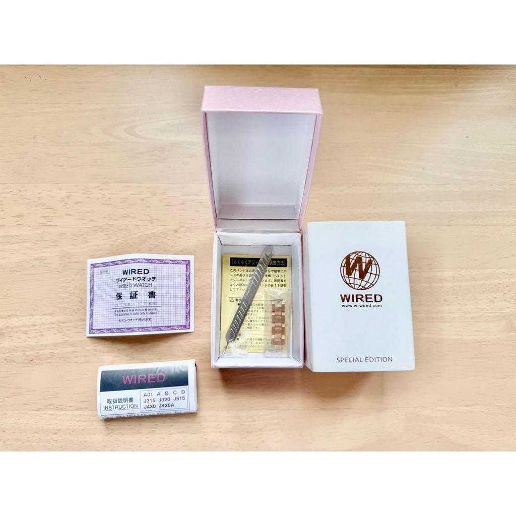 Used SEIKO WIRED Ladies Watch Rose Gold
