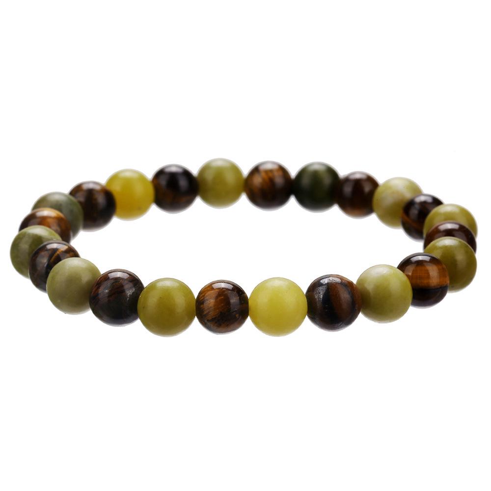 Bracelet Élastique Tigre Oeil en Cristal Européen, Bijoux en Perles de Pierre Naturelle