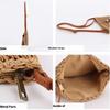 Women Beach Shoulder Purse All-Match Handbag Small Straw Crossbody Bag With Tassel Weave Clutch Bag Solid Color Bag