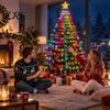 Outdoor Holiday Decoration Smart Animated Christmas Tree Lights, LED RGB Pixel Waterfall Light Show with Waterproof Lights App Remote Control, Garden