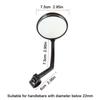 Flexible Bike Handlebar Bicycle Mirrors Rear View Convex Bicycle Rearview