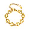 Jewelry Stainless Steel Hydraulic Rhombus Japanese Geometric Gold Bracelet Women