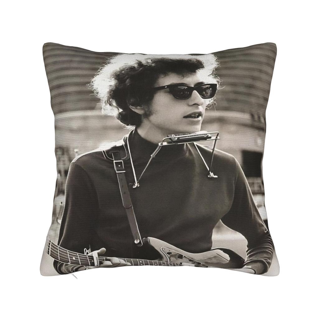Decorative Pillow Cover Bob Dylan Singer Merch Seater Pillow Case Cover Zipper Multiple Sizes
