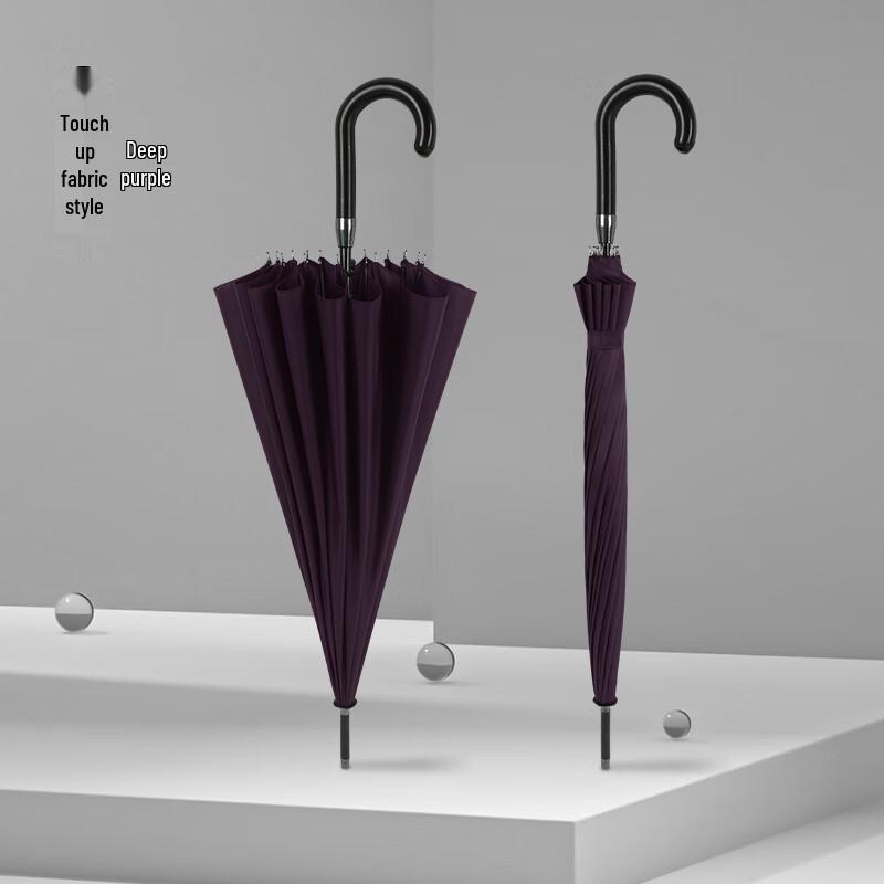 Automatic 16-Rib Long Handle Sun & Rain Umbrella