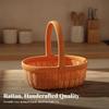 Woven Basket with Handle | Decorative, Oval Shopping Basket, Portable, for