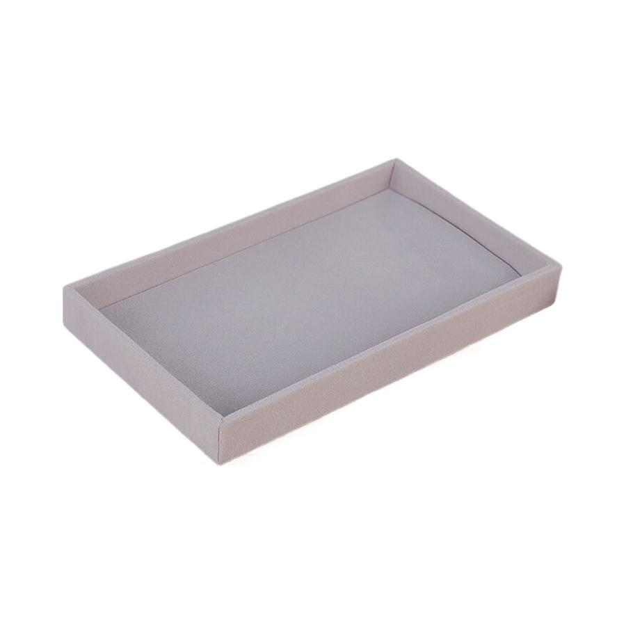 1pc, Flocking Jewelry Box Jewelry Tray, Suitable For: All Kinds of Jewelry Storage.Color: Gray