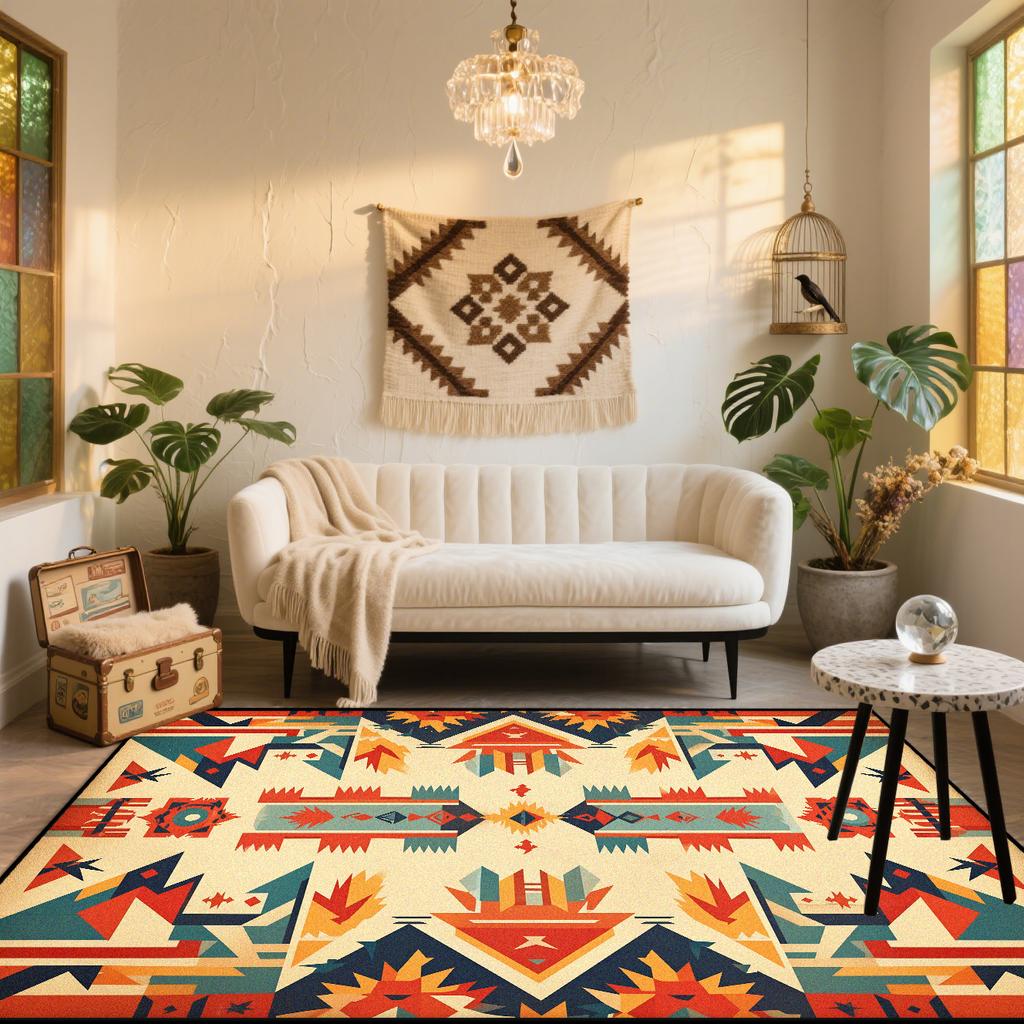 New Persian Carpet Large Rugs for Living Room Boho Decoration Easy Clean Washable Floor Mat Antiskid Sofa Bedroom Study