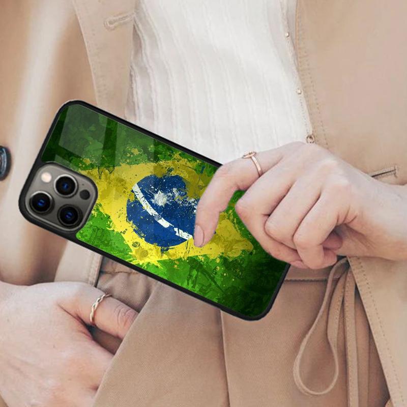 Brasil Brazil Flag Vintage Retro Country Brazilian Pride Magnetic Phone Case For iPhone 17 Air 16 14 13 12 Pro Max 15 Plus Cover