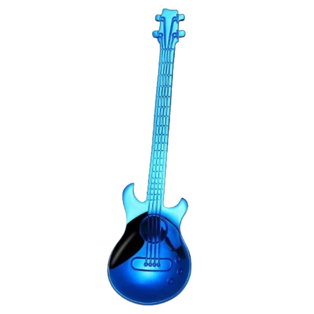 Guitar Coffee Spoon Stainless Steel Dessert Ice Cream Spoon Tea Spoon Coffee Accessories Rainbow Flatware Drinking Tools