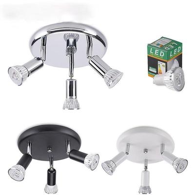 Led Chandelier Rotatable Adjustable Ceiling Mounted LED Chandelier Lights for Living Room Dining Room Kitchen Black&White&Silver