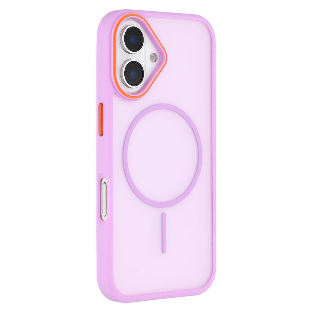 For iPhone 16 Magnetic Case Skin Touch TPU+PC Phone Back Cover