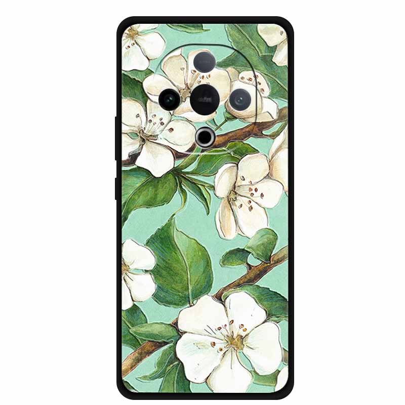 For Vivo Y300 5G Case 3D Emboss Flower Black Silicone Soft Back Cover Case For Vivo Y300C 2025 Phone Case 6.77" Coque Shell Para