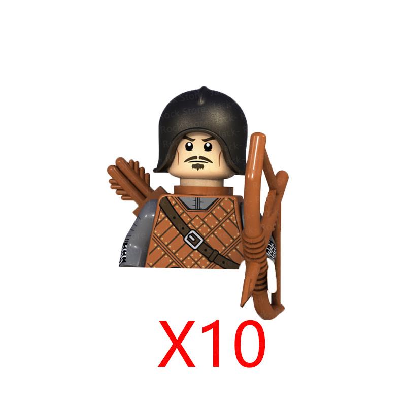 Military Building Blocks Solider Figures Gifts Toys Movie Science Fiction Series Medieval Knight Legion Weapons Shield Flag MOC