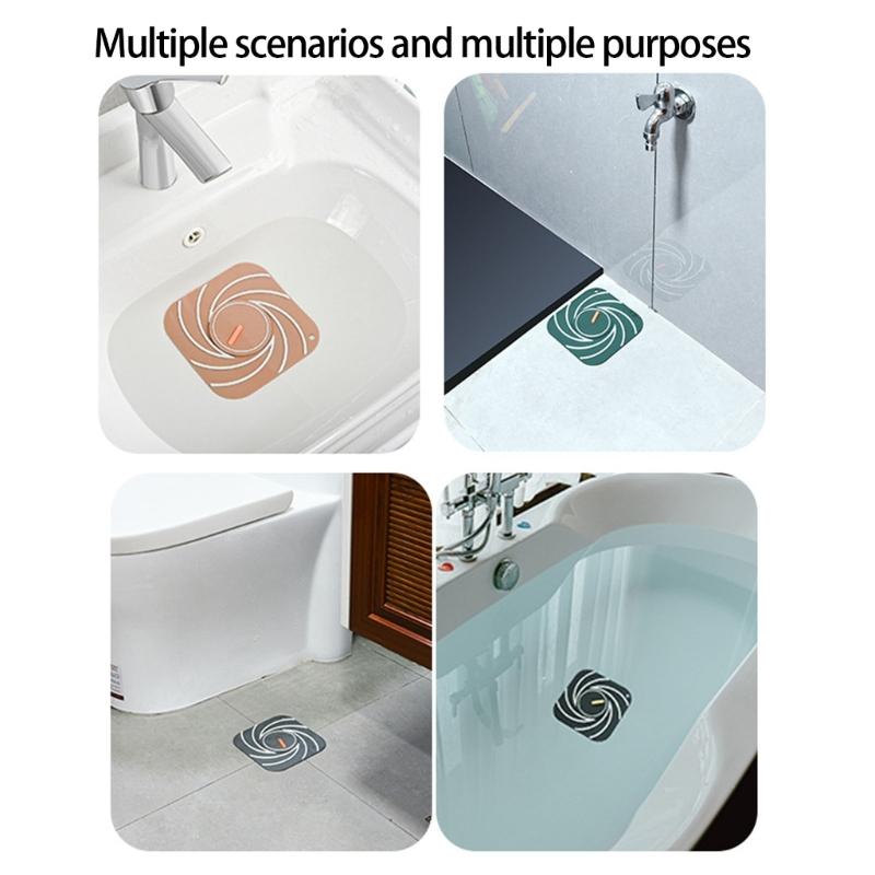 4pcs Soft Twist Sink Soaking Pool Sewer Stoppers Odor Prevention Impermeable Elastomer Multiple Tone