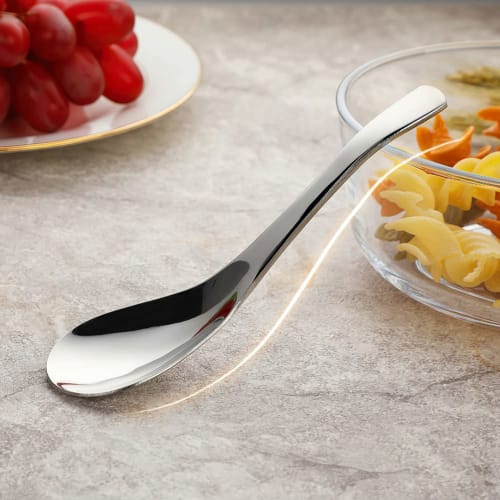 AOOSY 4-delars skedset i rostfritt stål, ca. 1 mm tjock, 15 cm, Soppsked, Kökssked, Antibakteriell, för Miso, Yudofu och Tål Diskmaskin, Hög