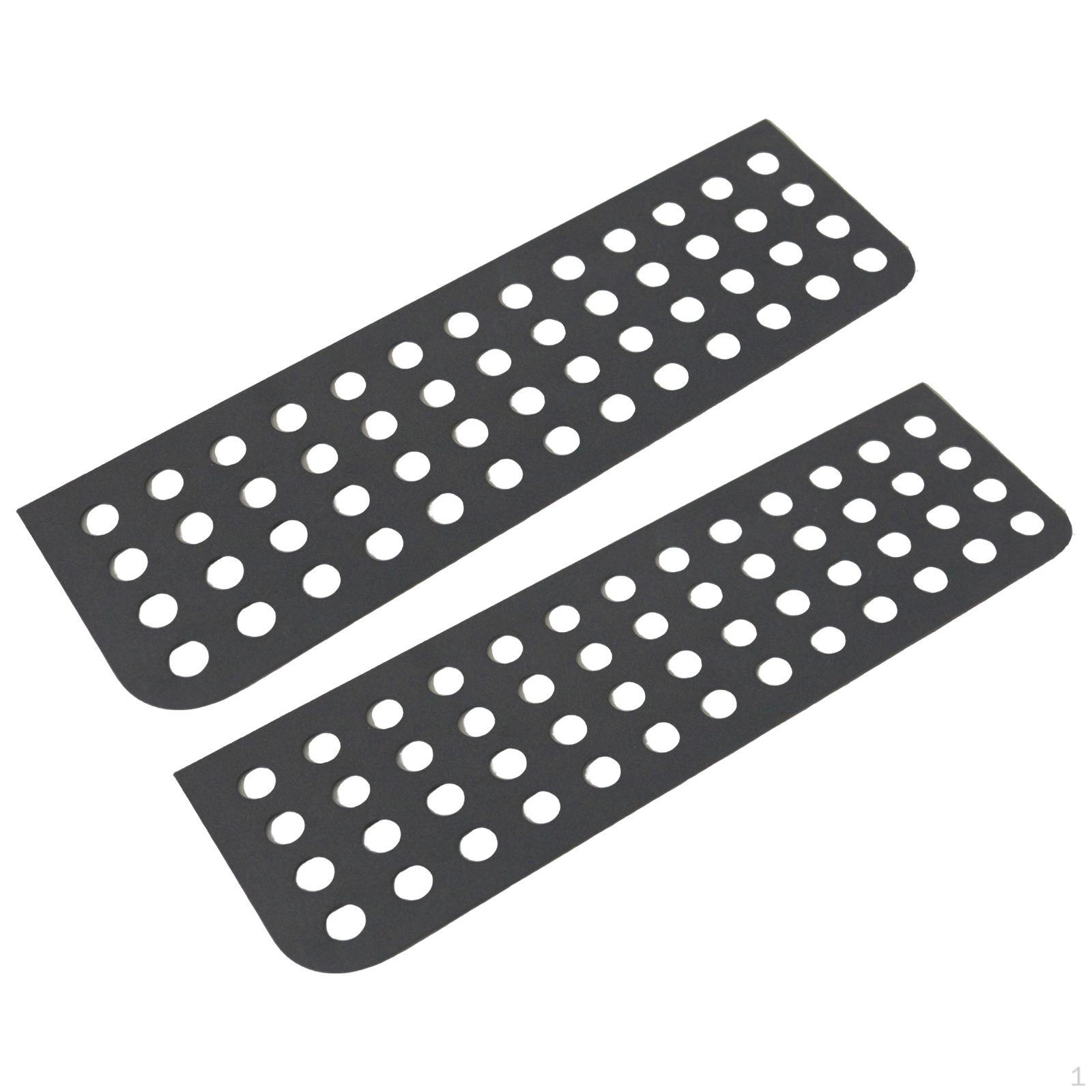 

2 Pieces Rear Door Window Glass Strip Decals Panel Trim Accessories Aluminum Alloy Wear Resistant JK Multi Holes