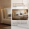 Upholstered Bed, Double Bed, 180*200cm, Hydraulic Functional Bed, Bed with Slat Grate, Headboard & Large Storage Space, Bouclé