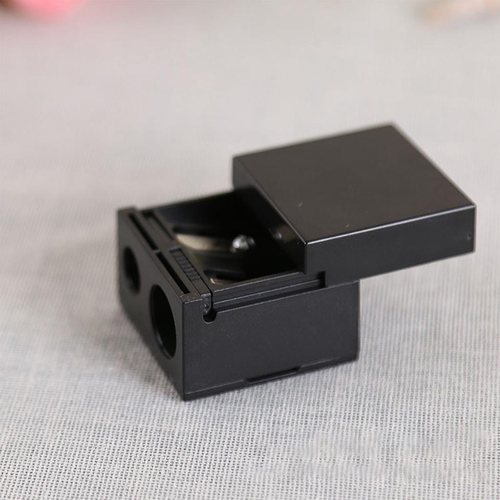 Double-ended Makeup Pencil Sharpener, Suitable, Eyebrow Pencil, Easy To Use Makeup Tool, High Quality With Cover, Suitable For Women
