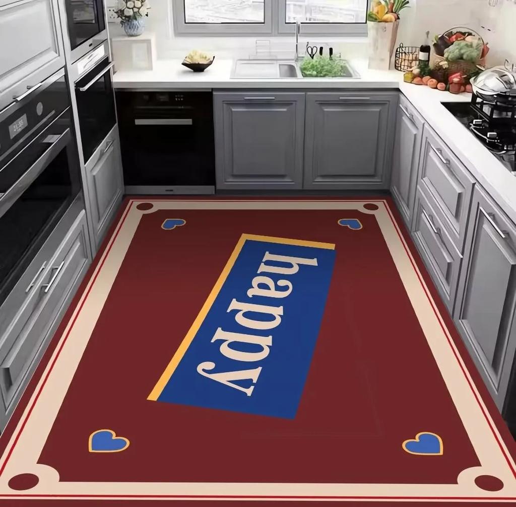 Modern Kitchen Washable Rug for Light Luxury Hallway and Simple Living Room Decor