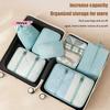 7Pcs/Set Folding Packing Cubes Set Digital Toiletries Organizer Travel Storage Bags for Clothes Shoes Suitcase Organization