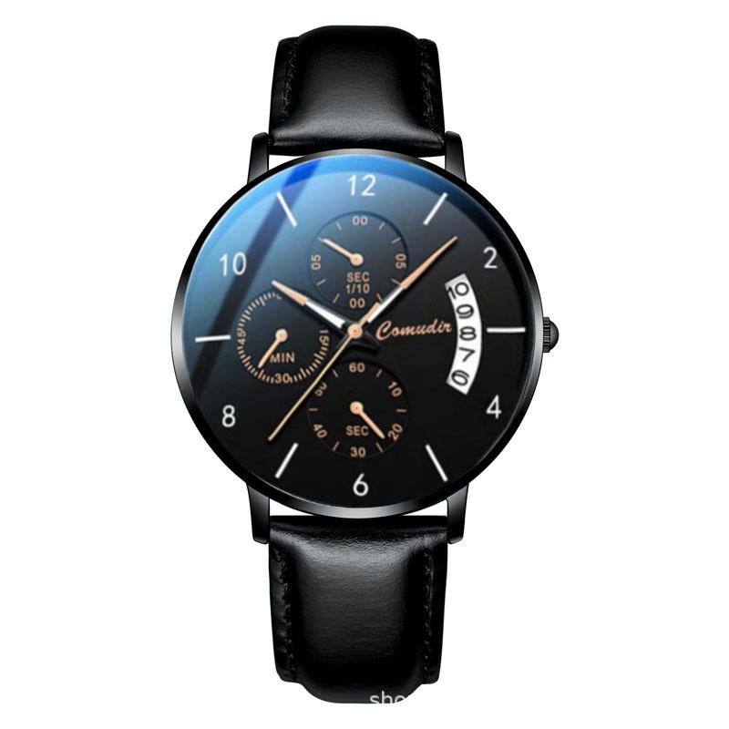 Orologio meccanico automatico ultra-sottile orologio da uomo versione coreana orologio al quarzo per studenti calendario luminoso impermeabile tendenza