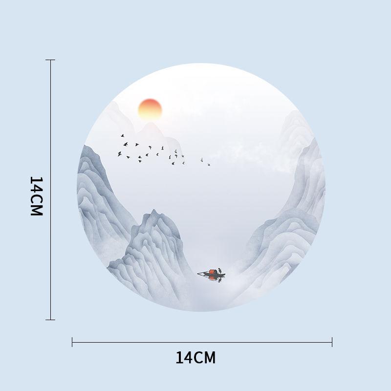 

Круглые подставки под стаканы с пейзажной живописью, классические теплоизоляционные коврики, водонепроницаемые масляные коврики для дома, аксессуары для кухни