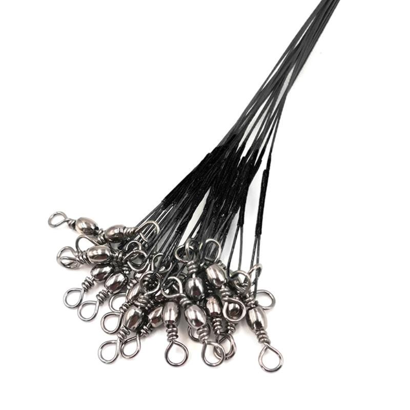 Fishing Tackle Lures Hook Fishings Tackle Leader Steel Belt Swivels Buckled Set