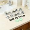 10 Piece Stainless Steel Faucet Adapter Set for Kitchen and Garden Use Compatible with Multiple Thread Sizes Material