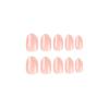 24 Pieces Wear Nail Short Oval Glitter French Wear Nail Art Nail Piece Nail Art Wear Nail Art