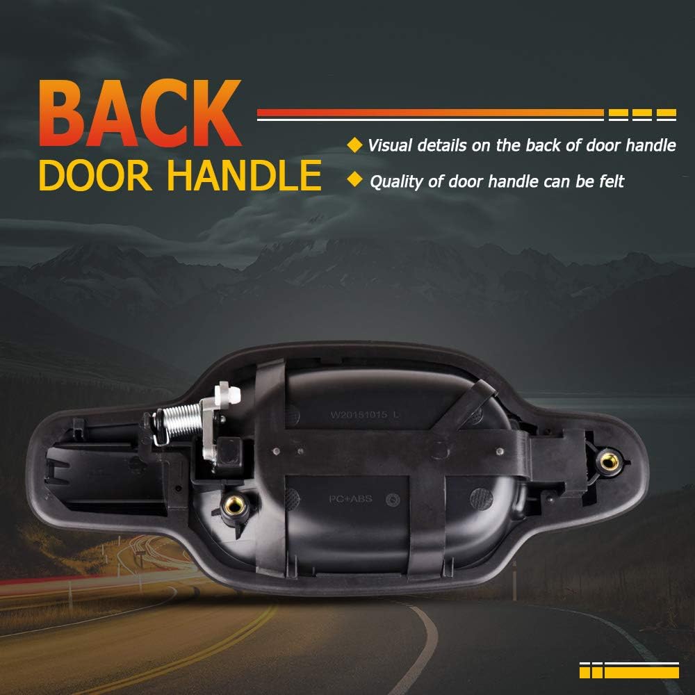 OCPTY Door Handle Exterior Rear Driver Left Side Replacement fit 2004-2008 for Colorado for GMC Canyon Outside Door Handle Texture Black