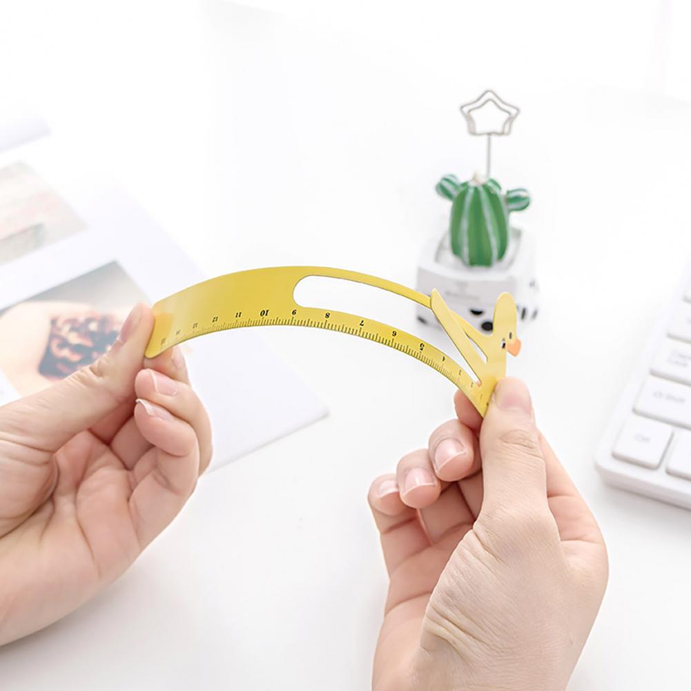 19cm Metal Bookmark Ruler Cartoon Shape Adorable Not Easily Deformed Measuring Scale Ruler Book Holder Clip Home School Supplies
