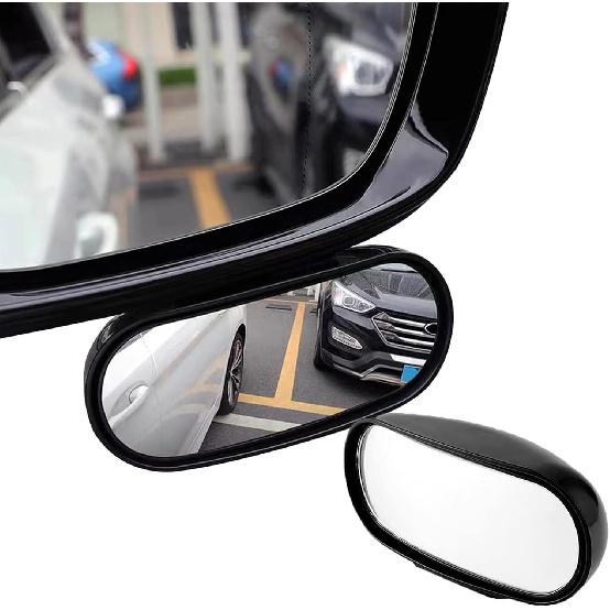2Pcs Large Stick-on Blind Spot Car Mirror, 3.75" Convex Rear View Mirrors | Non-Adjustable Big Round HD Glass Blindspot Convex Rearview Mirror for