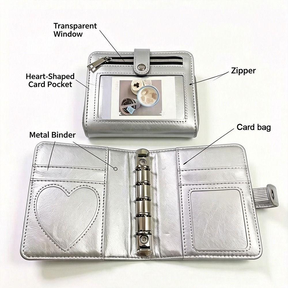 PU Leather M5 Notebook with Photo Window Pocket Journal Planner Book  School Office