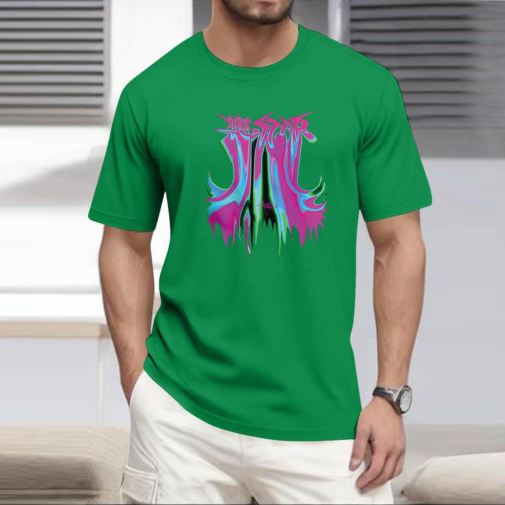 Men'S Fashionable T-Shirt, Street Casual Short Sleeved Clothing