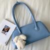 Splashproof Handbag Travel Bags for Women Solid Color Soft Leather Bag