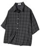 HUKE The City Check Short Sleeve Shirt (Charcoal)