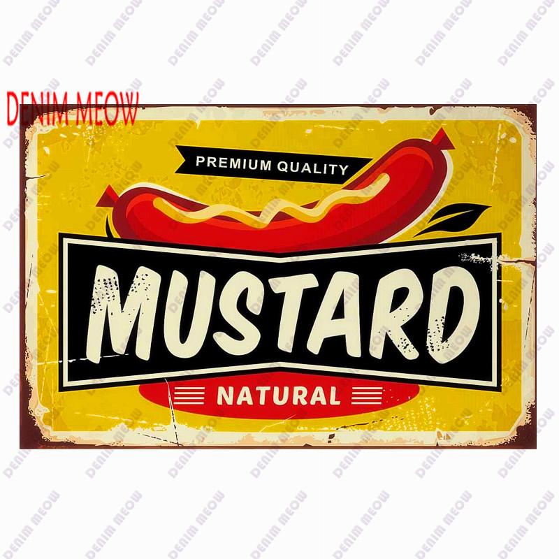 Pizza Metal Sign Plaque, Vintage Fast Food Tin Sign, Ice Cream Wall Decor, Hot Dog for Kitchen, Diner Bar, Bread Room Decor, WY4