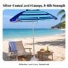 Striped Beach Umbrella Waterproof Sunshade Long-Lasting for Fishing