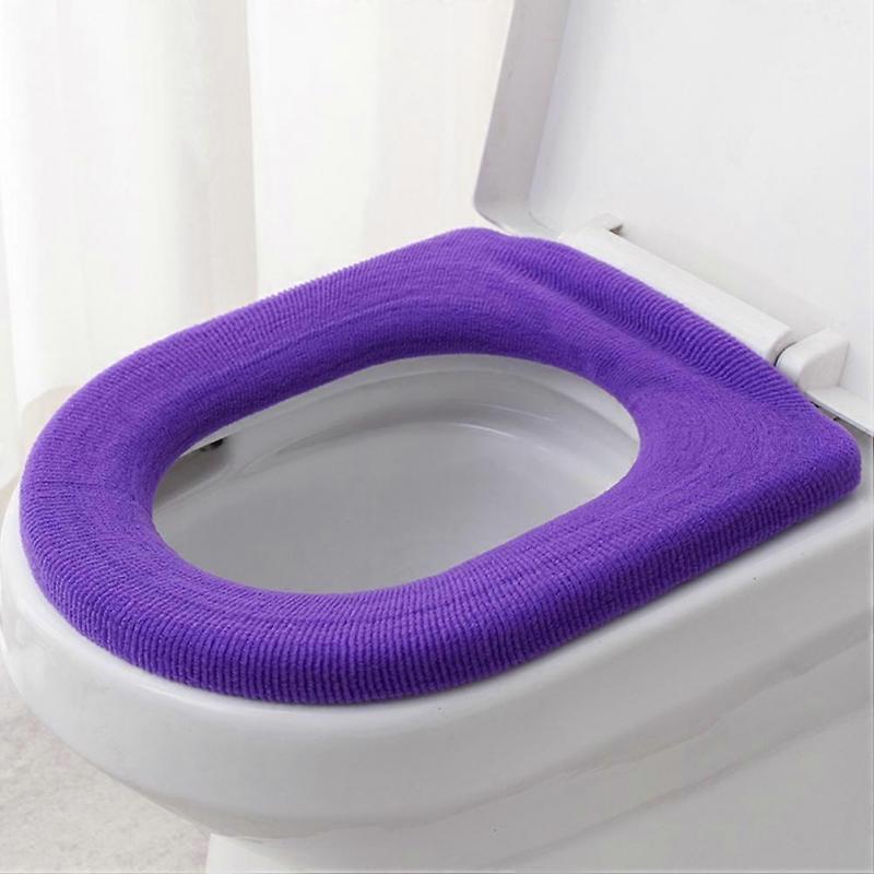 Toilet Seat Cover Pads Durable O-Shaped Toilet Mat for Bathroom Use Assorted Color 30X30CM Warm 5Pcs