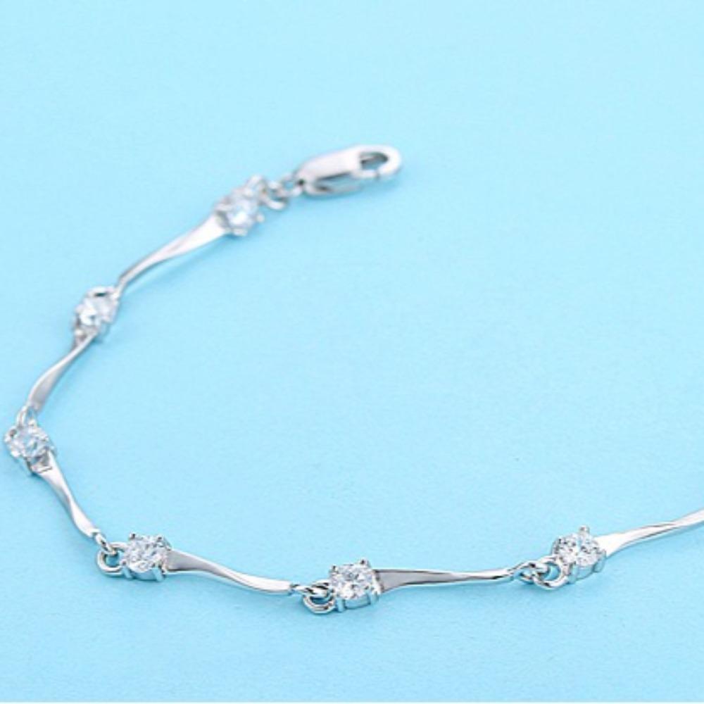 925 Silver Plated Bamboo Bracelet for Women Fashion Jewelry Trendy Accessories